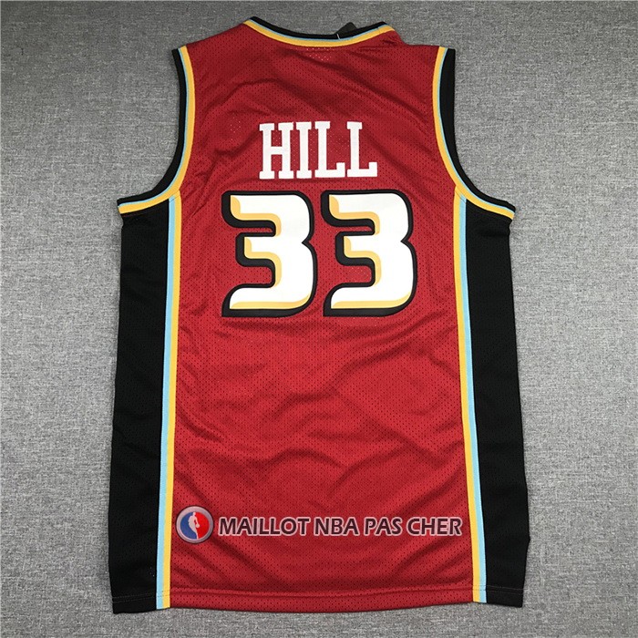 Maillot Detroit Pistons Grant Hill NO 33 Mitchell & Ness 1999-00 Rouge